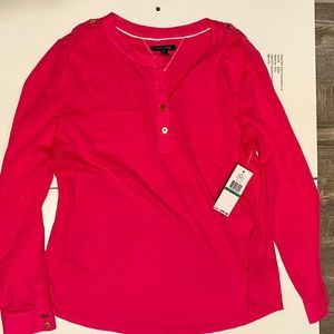 Tommy Hilfiger Fuchsia Long Sleeve Blouse NWT